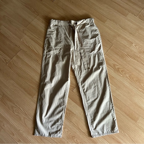 COS Beige Tie Waist Relaxed Casual Pants Women’s 8 - Picture 1 of 10